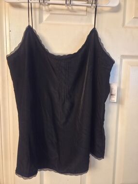 New York & Company Black Lace-Trim Camisole